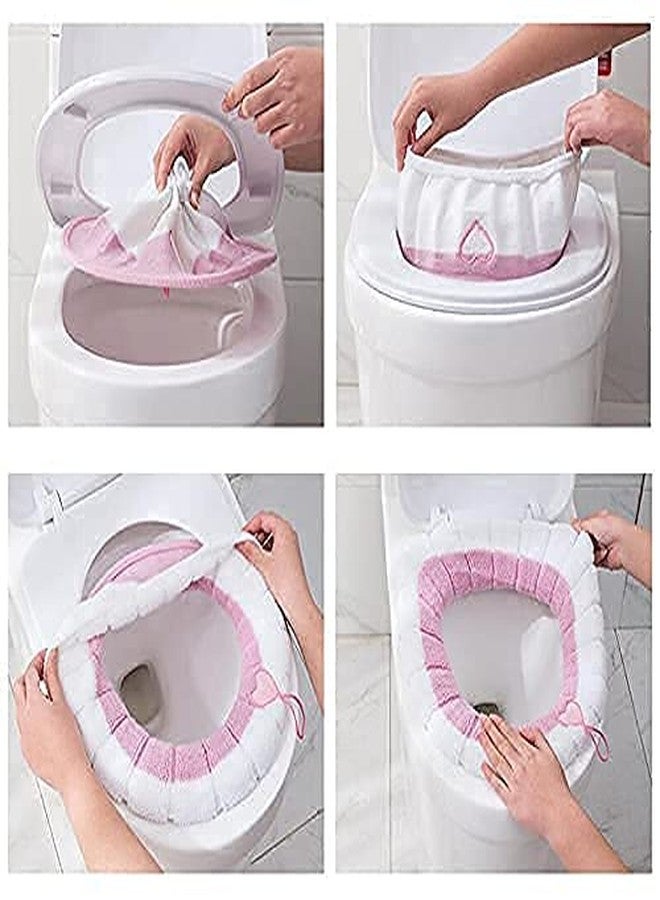 TRENDBIT Washable Soft Warmer Toilet Seat Cover | Toilet Seat Cushion Mat | Toilet Seat Lid Cover Pads | Western Toilet Lid Cover | Toilet Cover | Toilet Lid Cover | Random Color - Image 4
